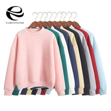 Load image into Gallery viewer, 9 Colors Autumn Winter Loose Fleece Thick Knit Sweatshirt Female Hooded Pullover Tops Women Hoodies Casual Female Clothes