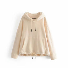 Load image into Gallery viewer, YOCALOR Women Harajuku Cotton Hoodies Solid Patchwork Pockets Regular Oversize Sweatshirt Plus Size Tops Hoodies