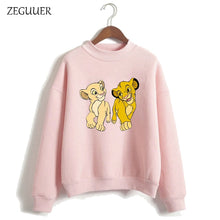Load image into Gallery viewer, The Lion King HAKUNA MATATA Women Harajuku Sweatshirt Clothes Streetwear Hipster Women Hoodies Kawaii Print Hoodies Pink Hoodies